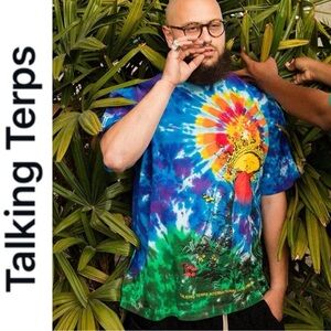 TALKING TERPS GREEN GRASS BLUE SKIES  LIMITED EDITION 1 OF 420 MADE TSHIRT